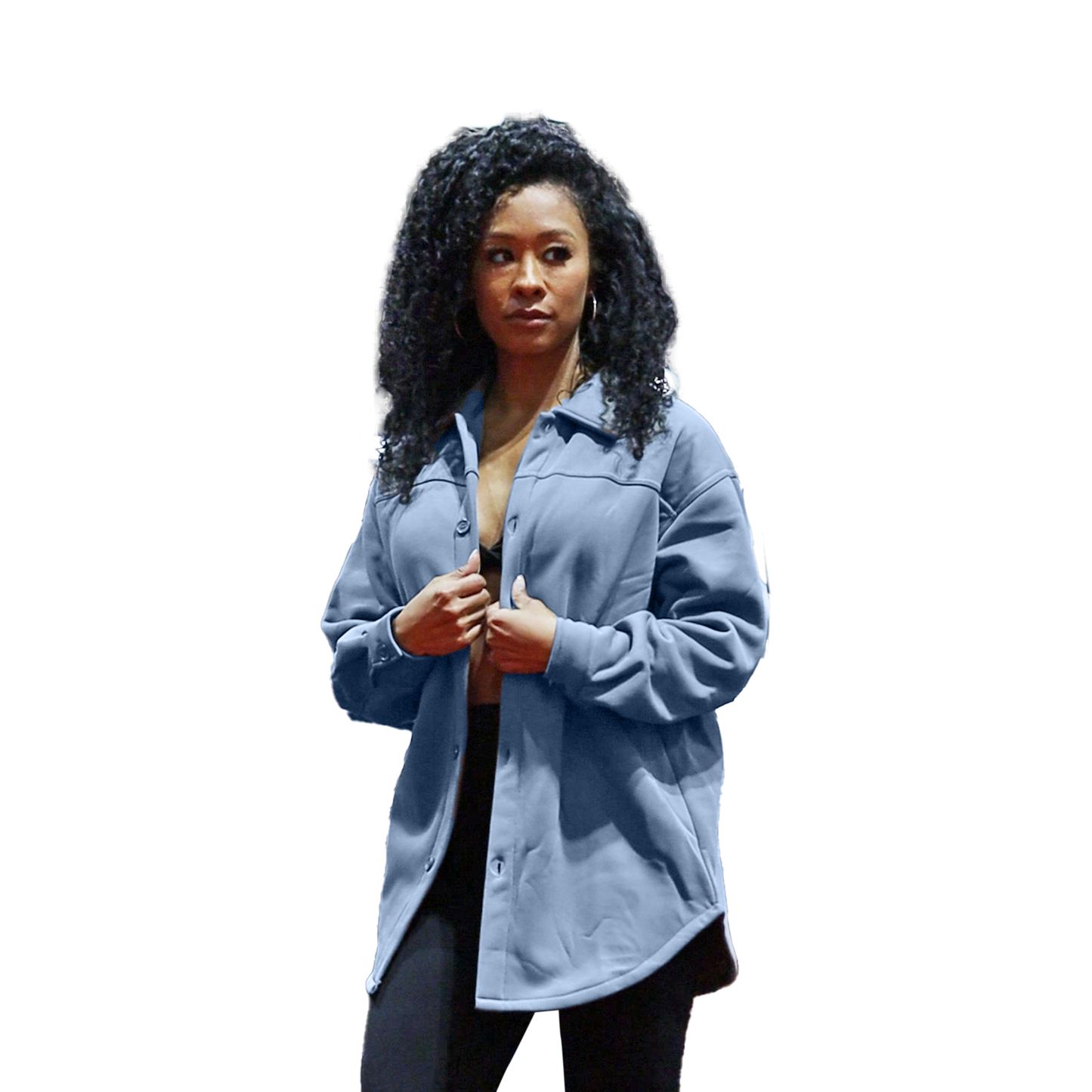 Olympia OS Button Up - Navy Blue