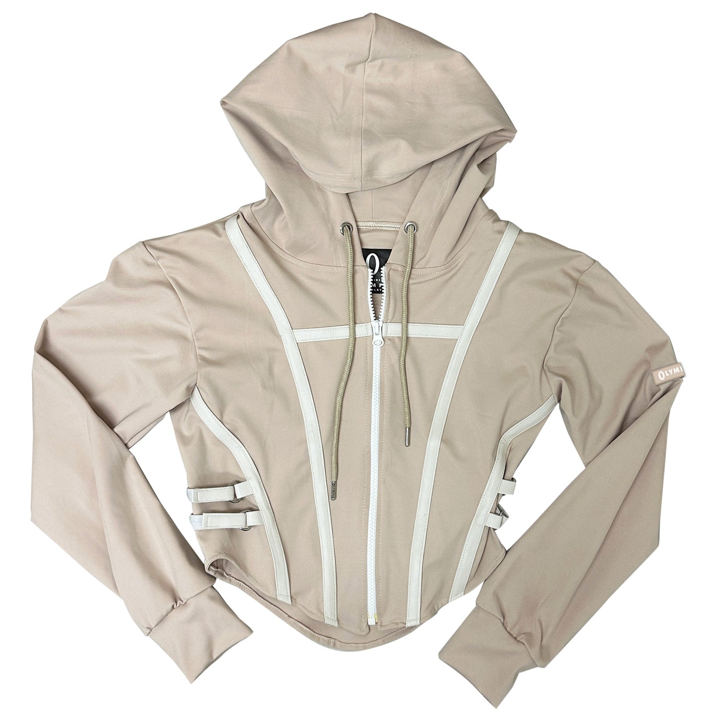 Olympia Corset Hoodie Tan
