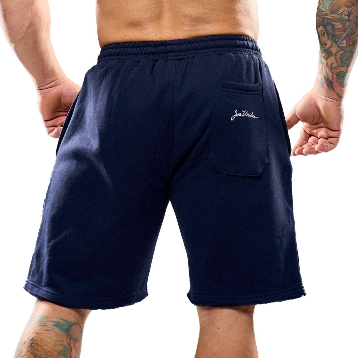 Olympia Embossed Shorts Navy Blue