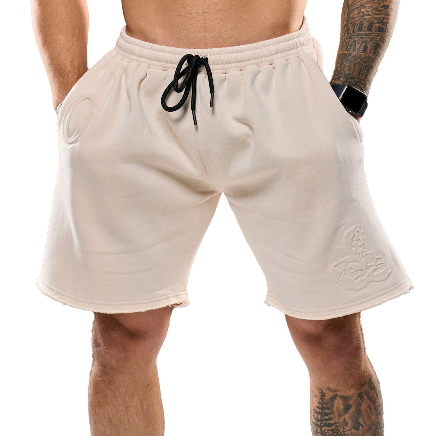Olympia Embossed Shorts Tan