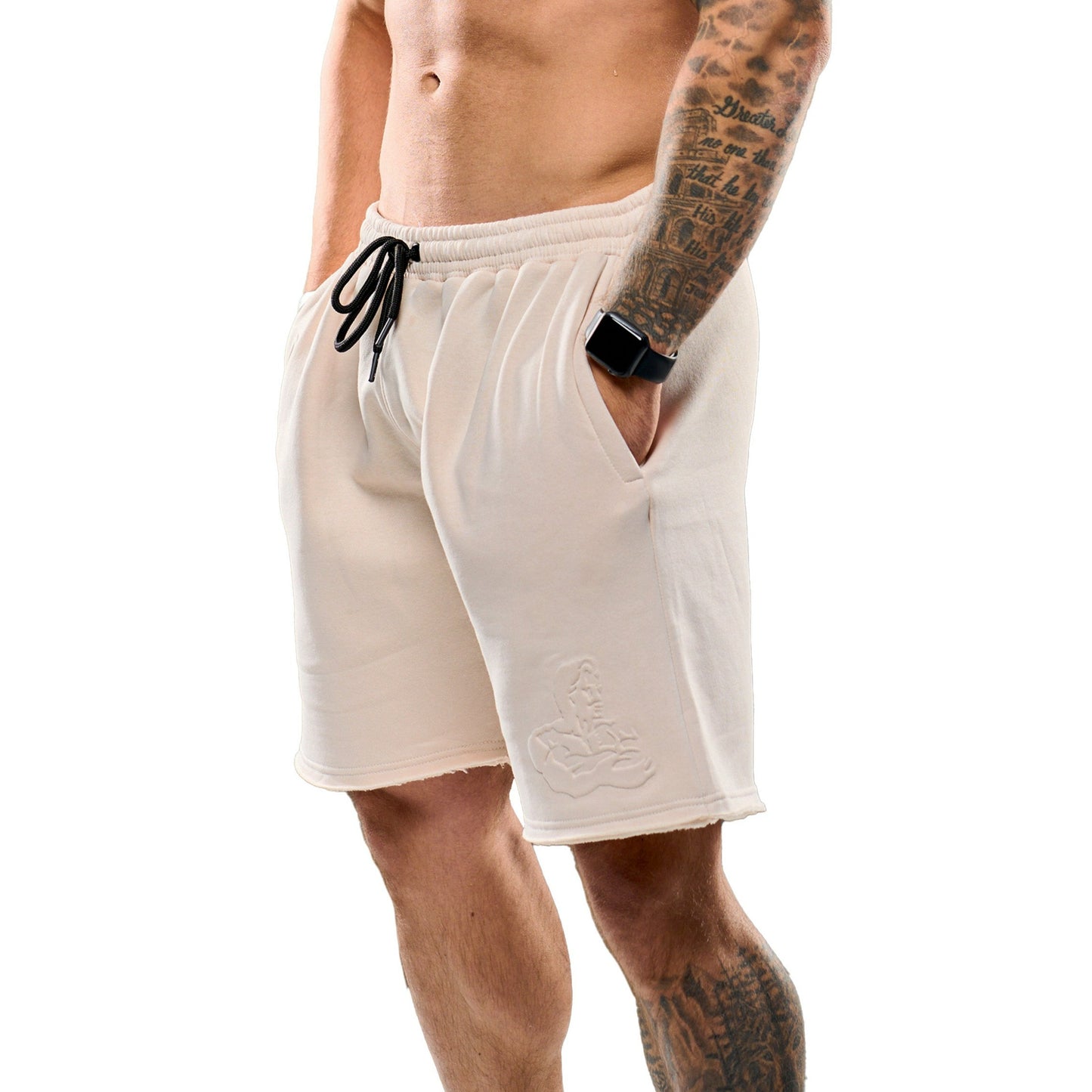Olympia Embossed Shorts Tan