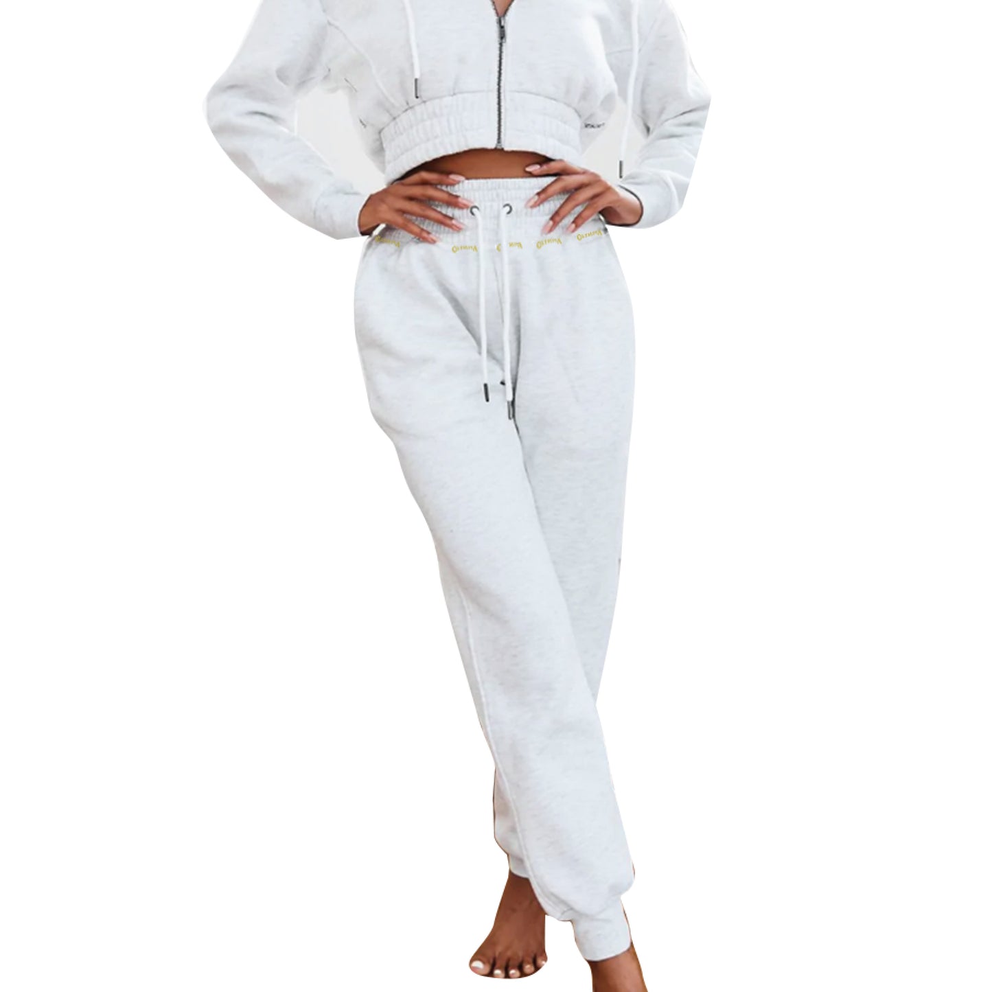 Olympia White elasticated waistband Sweatpants