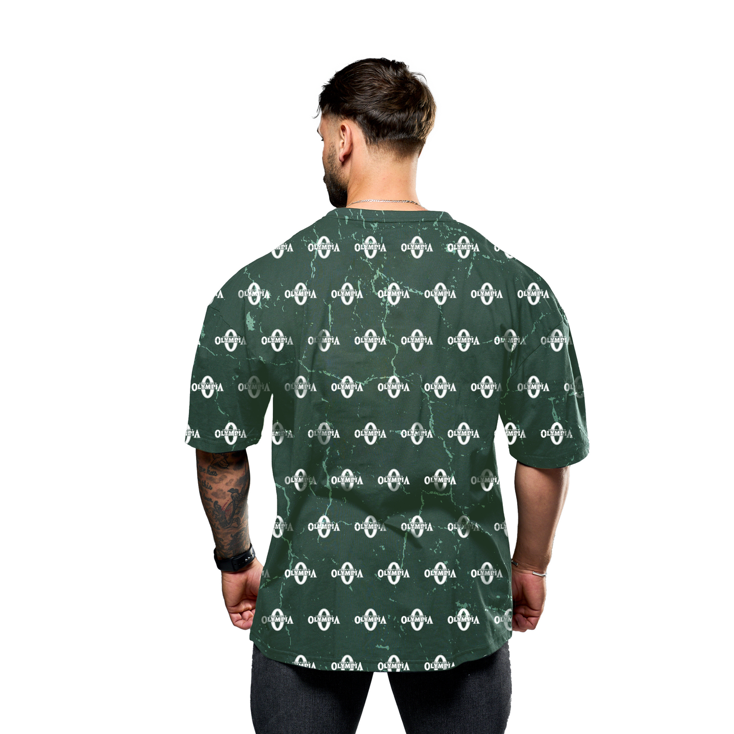 Olympia OS All Over Print Green T-Shirt