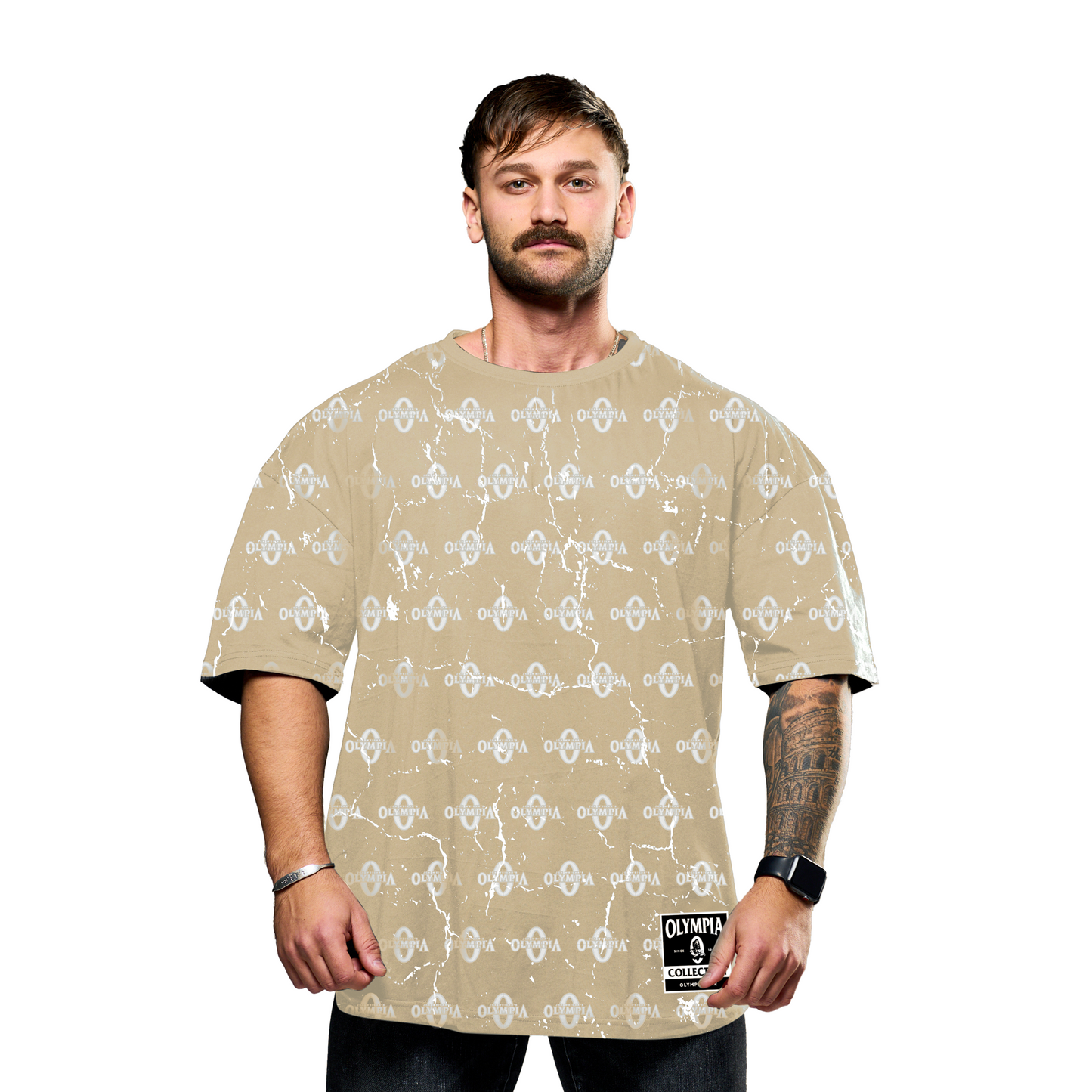 Olympia OS All Over Print T-Shirt Tan