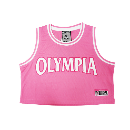 Olympia Women's Crop Basketball Jersey Pink