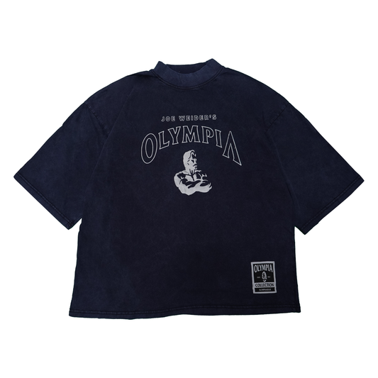 Olympia Lower Back Print OSFA (S-XL)Premium Navy T-Shirt