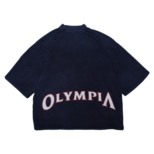 Olympia Lower Back Print OSFA (S-XL)Premium Navy T-Shirt