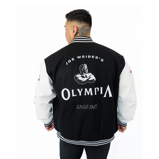 OIympia Black & White Varsity Jacket