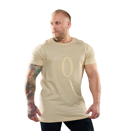 Olympia Embossed T-Shirt Tan