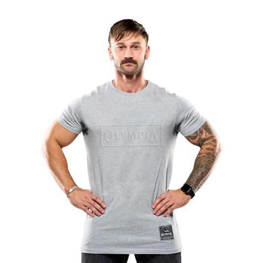 Olympia Embossed T-Shirt Grey