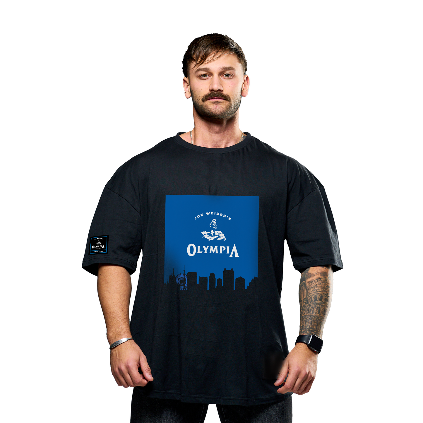 Olympia Orlando Skyline Oversize Premium Black T-Shirt