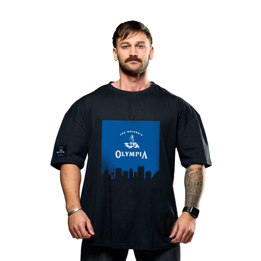 Olympia Orlando Skyline Oversize Premium Black T-Shirt