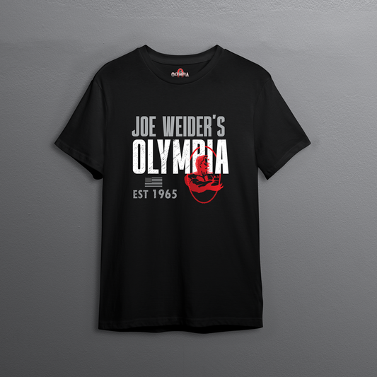 Olympia Joe Weider Stamp Basic Activewear Oversized T-shirt - Black