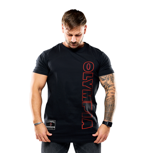 Olympia Vertical Outline Front/Back Black Premium T-Shirt
