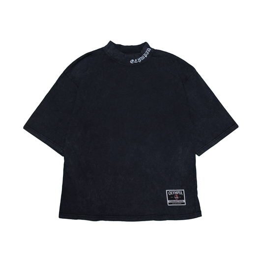 Olympia Neck Print OSFA (S-XL) Premium Black T-Shirt