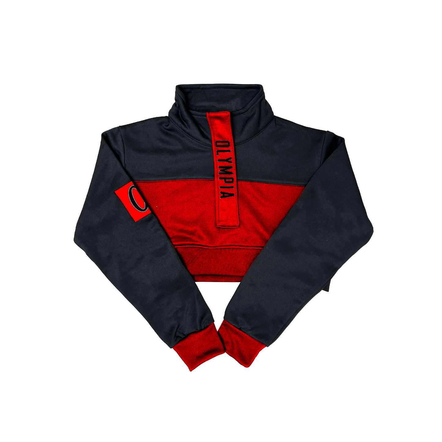 Olympia Black and Red quarter zip Jacket