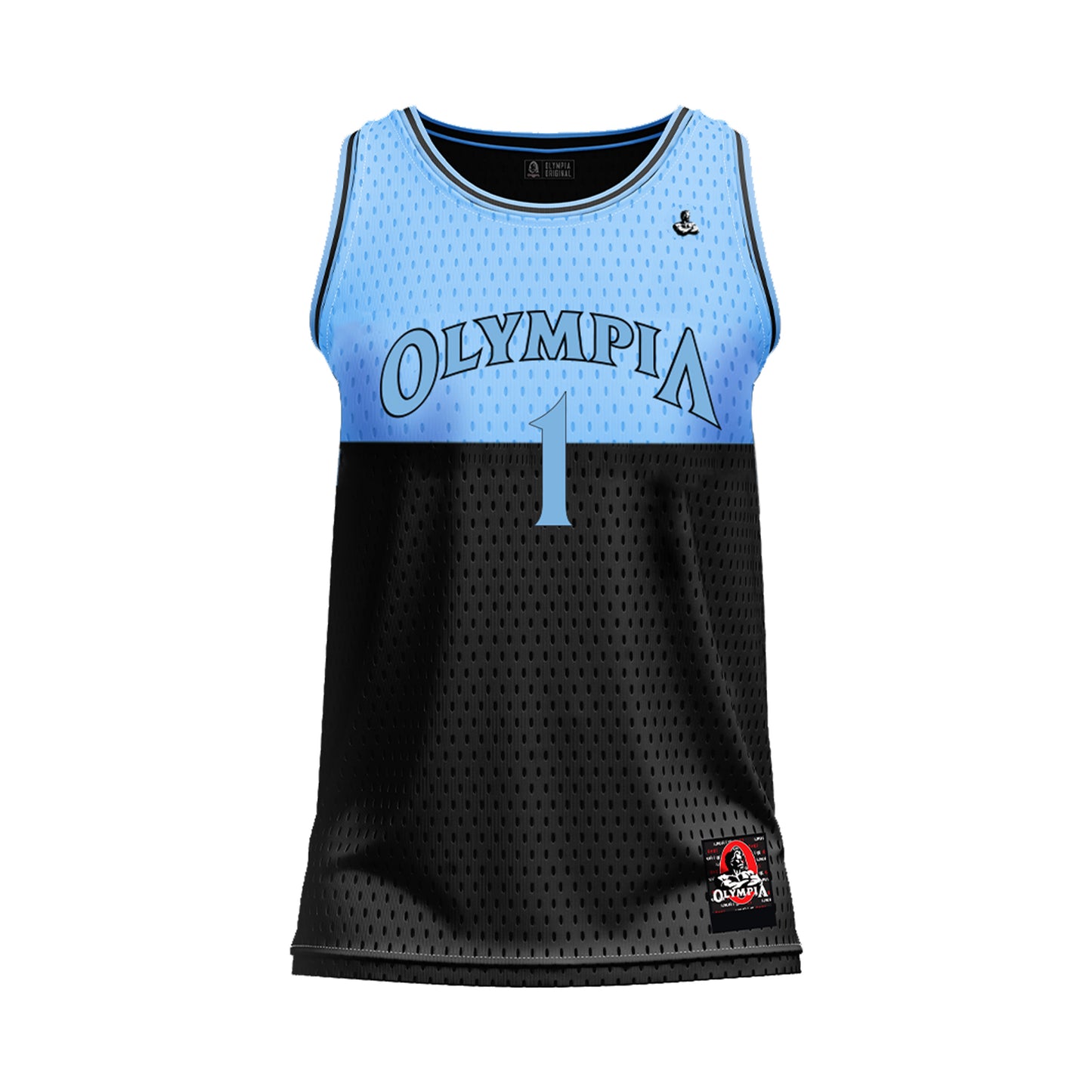 Olympia Basketball Jersey Black/Baby Blue
