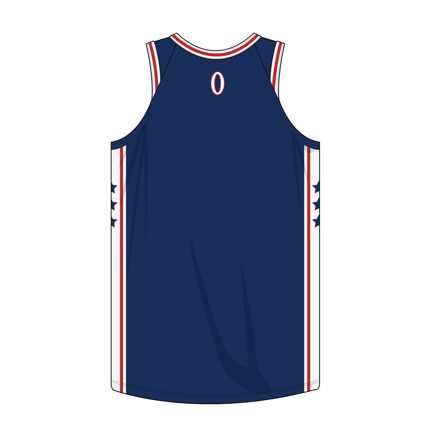 Olympia Basketball Jersey Blue, White and Red