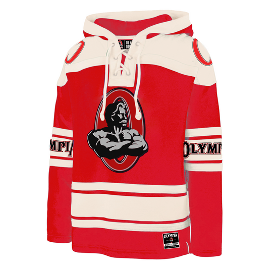 Olympia Vintage Hockey Sweater Red/White