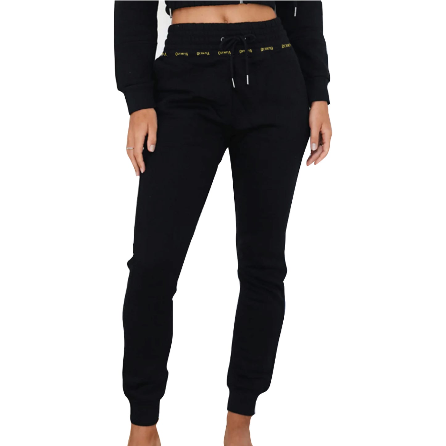 Olympia Black elasticated waistband Sweatpants